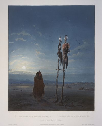 Idols of the Mandan Indians by Karl Bodmer